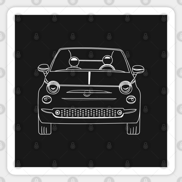 Fiat 500 RIVA - Cute Italian Fiat 500 Sticker by Aurealis